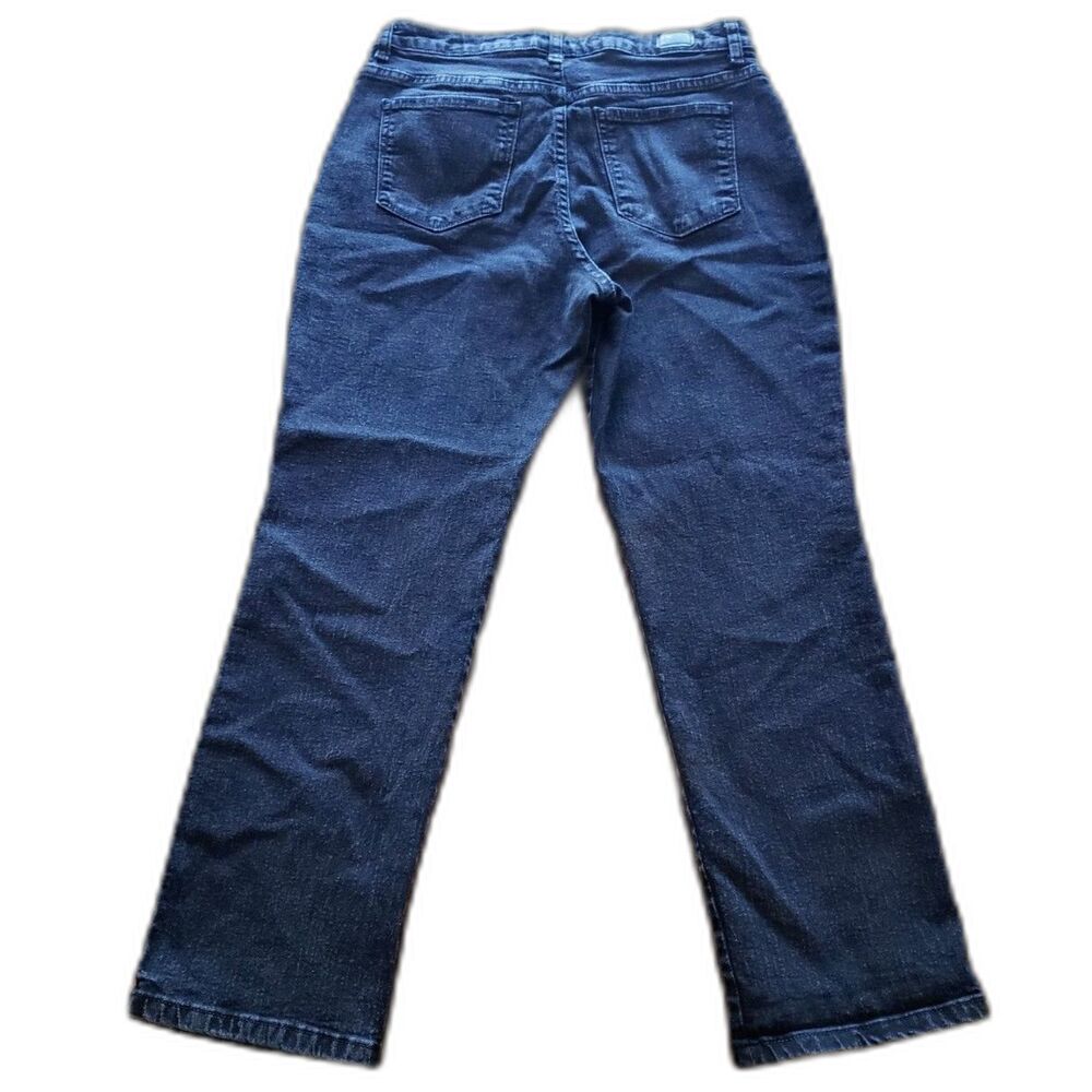 Lee Instantly Slims Black Straight Leg Jeans Size 12S Tummy Panel Relaxed Fit - Picture 4 of 9